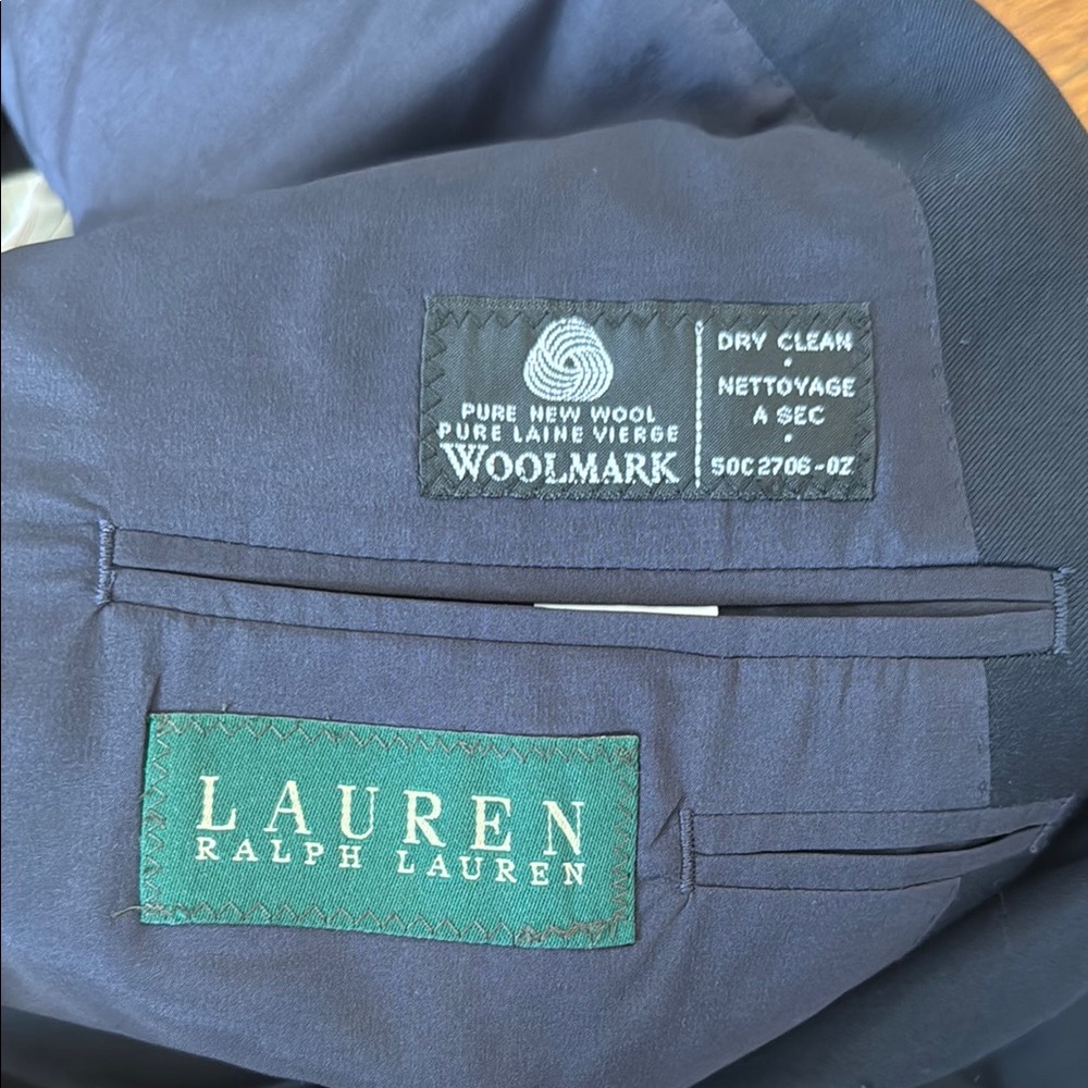 Classic Ralph Lauren Navy Blue Blazer with Gold Buttons - Picture 6 of 16